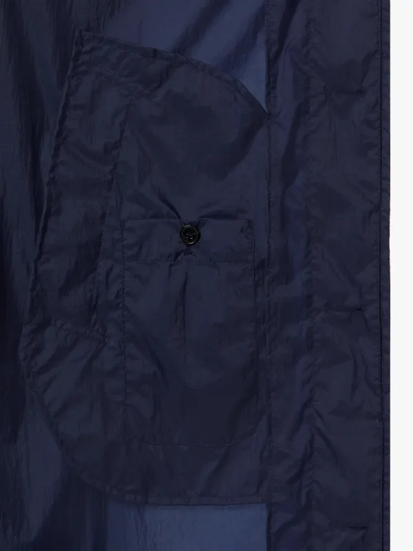 WOLFSON Navy Nylon Hooded Coat | GMM-219