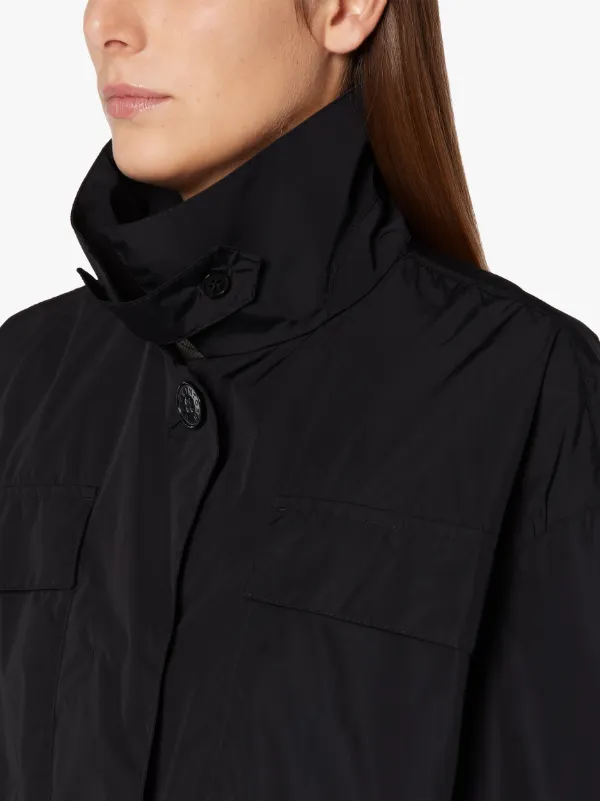 WOODHILL Black Nylon Short Coat | LM-1076