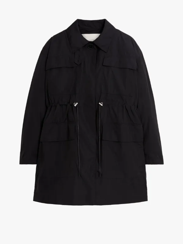 WOODHILL Black Nylon Short Coat | LM-1076