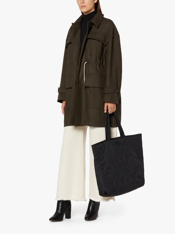 WOODHILL Dark Olive Wool Short Coat | LM-1094