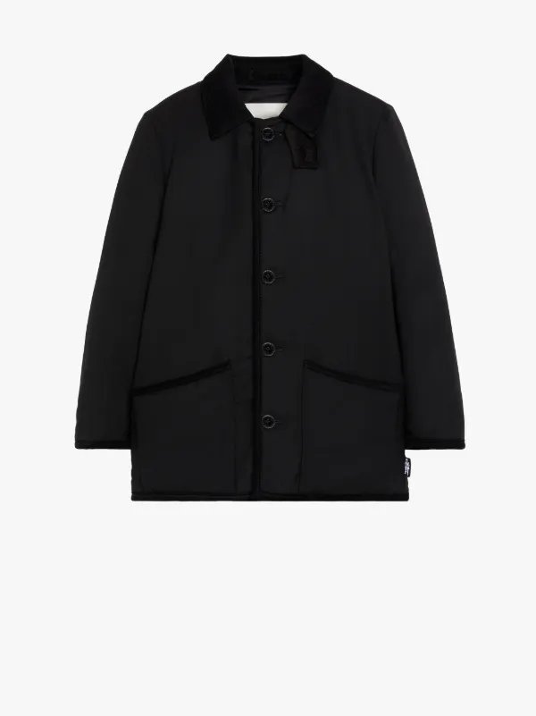 WOOL BRUNEL Dark Grey Wool Paddock Jacket | GMC-105