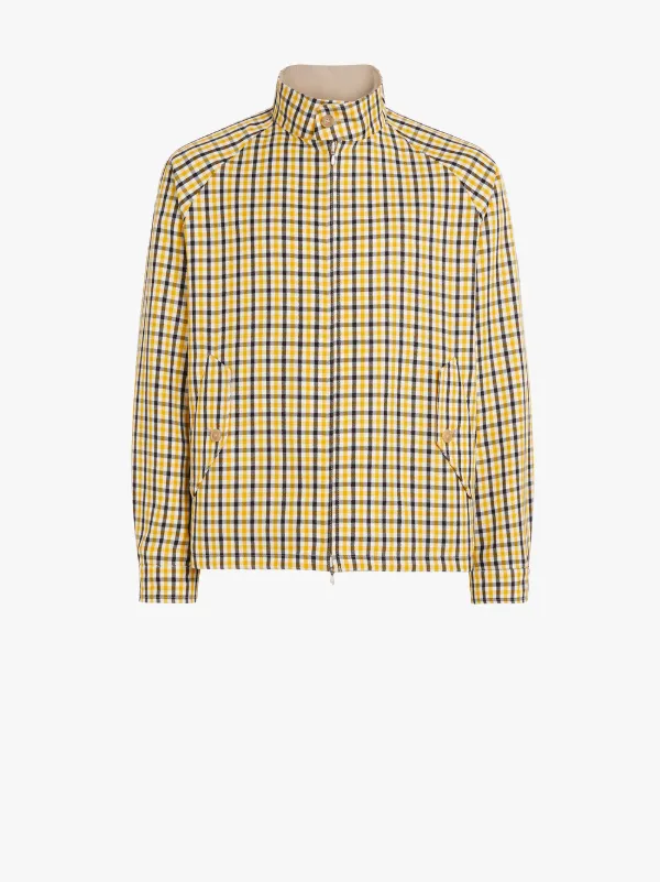 Yellow Check Reversible Jacket | GM-131