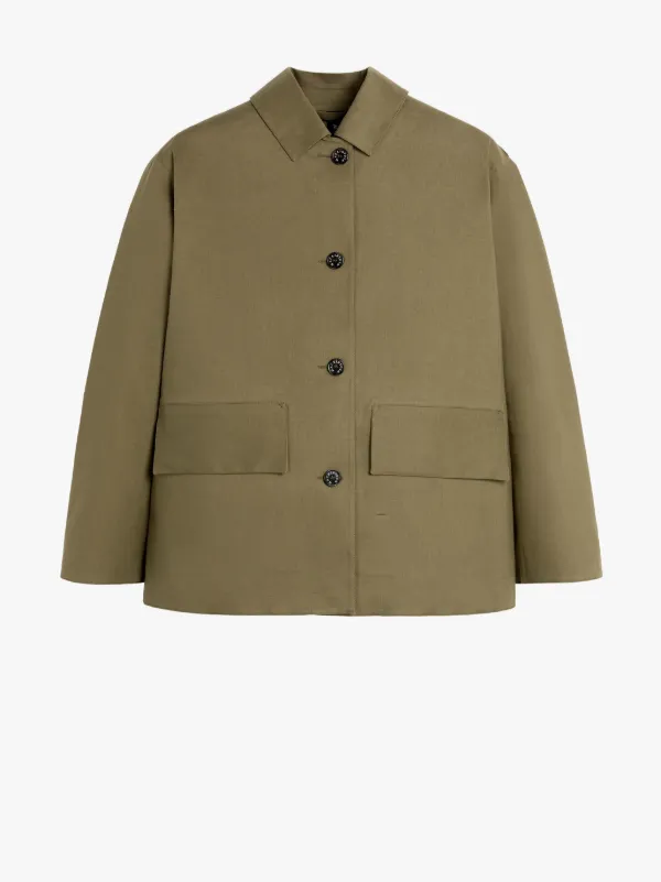 ZINNIA Khaki Bonded Cotton Jacket