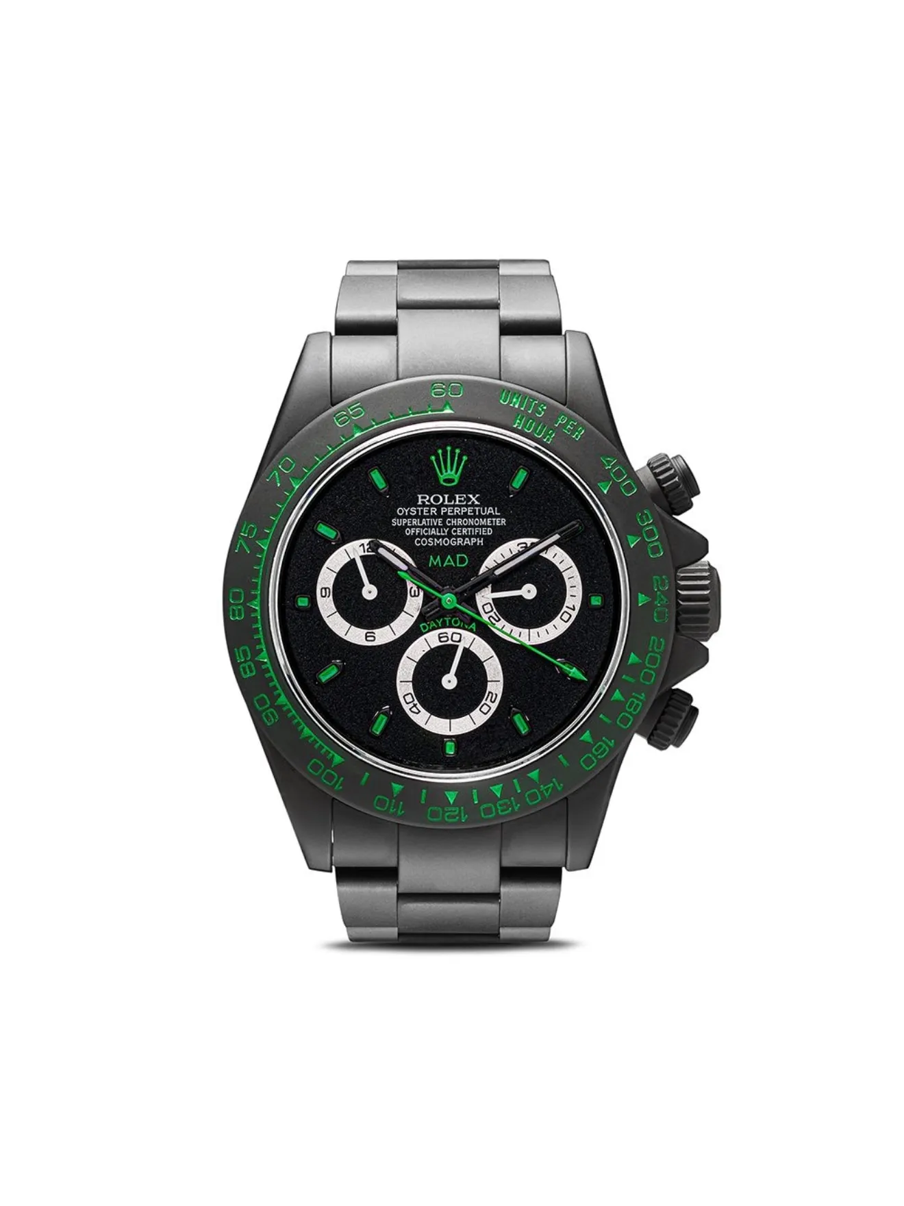 MAD Paris customised Rolex Daytona 45mm black green | MODES