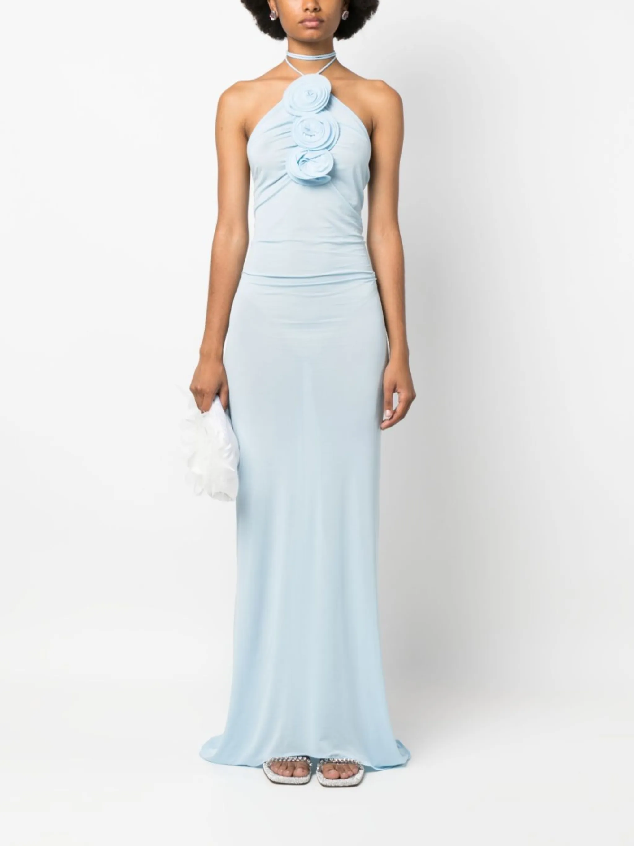 Magda Butrym floral-appliqué halterneck maxi dress | Eraldo.com FR