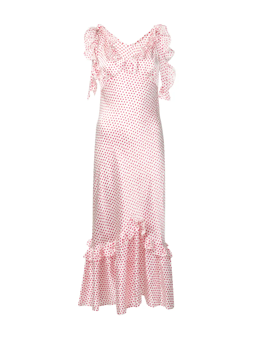 Marilyn Ruffle Polkadot Dress
