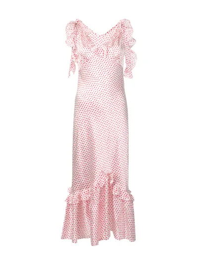 Marilyn Ruffle Polkadot Dress