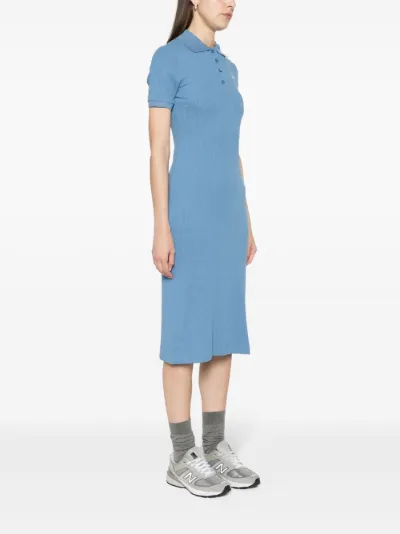 Maison Kitsuné Baby Fox-patch ribbed polo dress | Eraldo.com US 