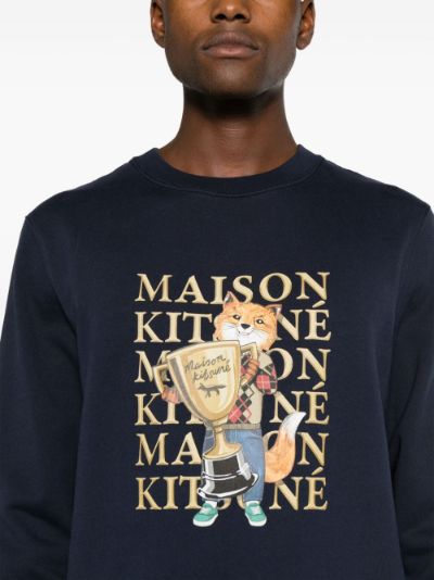 Fox Champion cotton sweatshirt | Maison Kitsuné | Eraldo.com