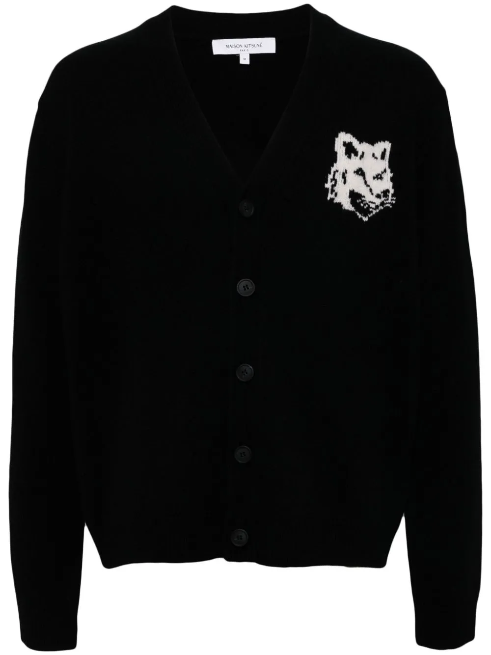 Maison kitsune fox head cardigan hotsell