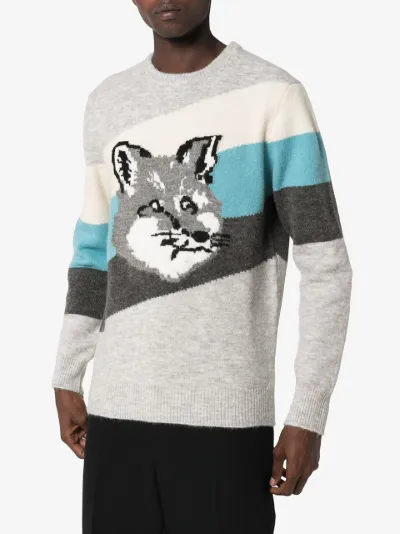 maison kitsune fox head sweatshirt