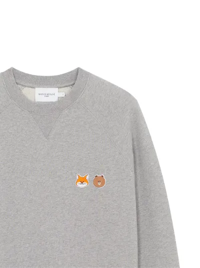maison kitsune grey sweatshirt