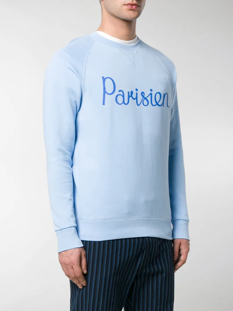 maison kitsune blue sweatshirt