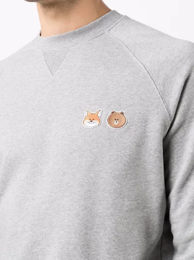 maison kitsune grey sweatshirt