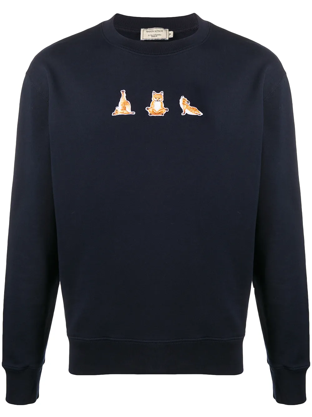 maison kitsune yoga fox t shirt