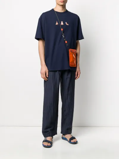 maison kitsune yoga fox t shirt