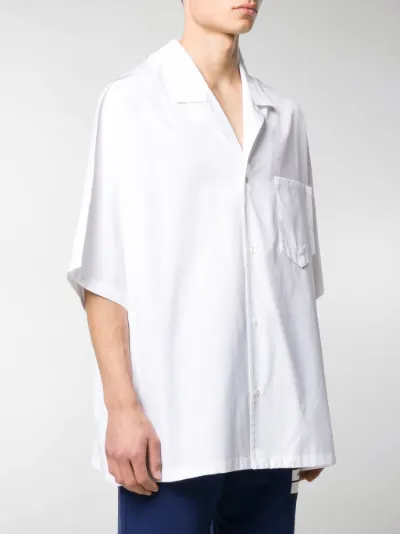 Maison Margiela Camicia oversize a maniche corte bianco | MODES