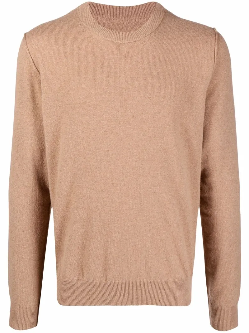 brown crew neck jumper