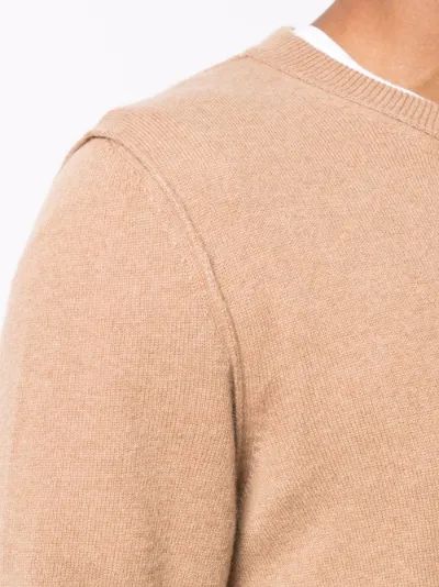 brown crew neck jumper