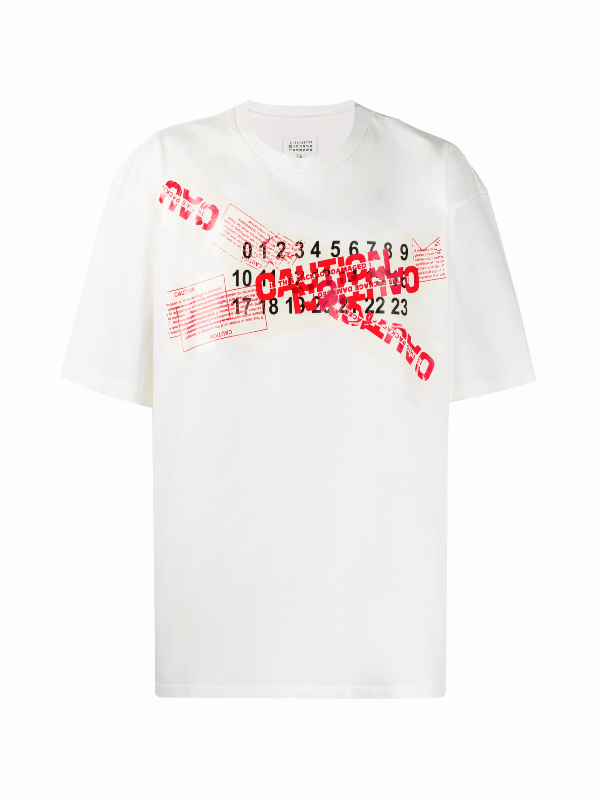 Maison Margiela Caution tape print T-shirt | Eraldo.com US