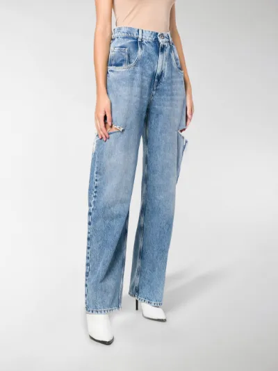 margiela cut out jeans