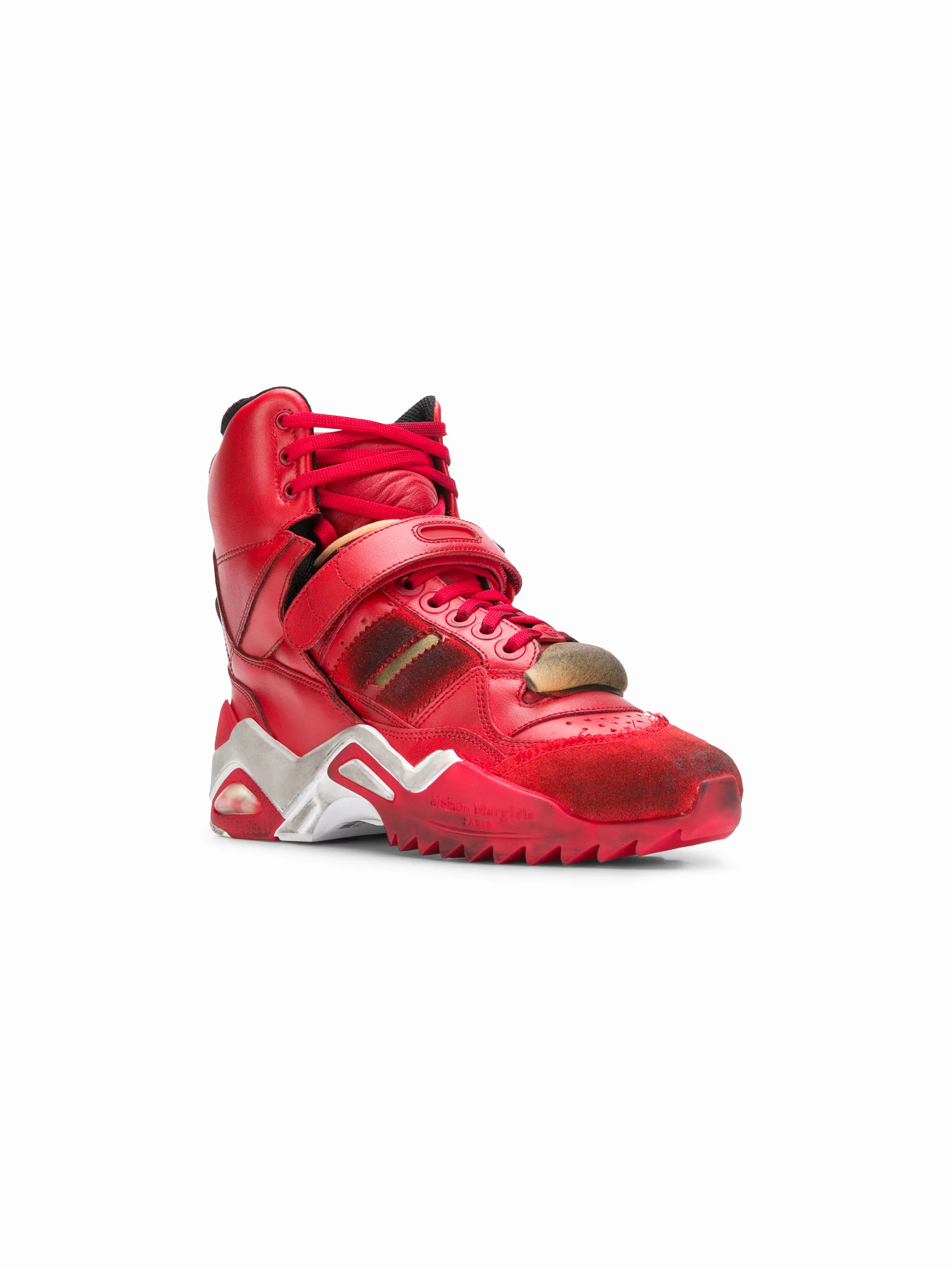 Maison margiela red high top deals