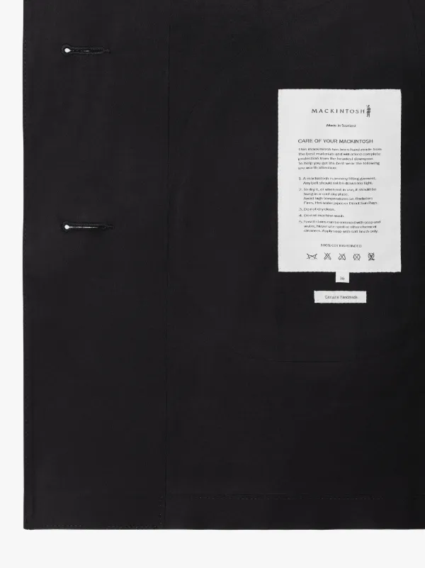 MAISON MARGIELA Black Bonded Cotton Short Single-Breasted Trench Coat