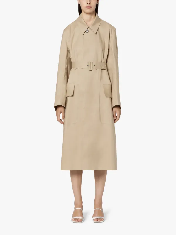 MAISON MARGIELA Fawn Bonded Cotton Oversized Trench Coat