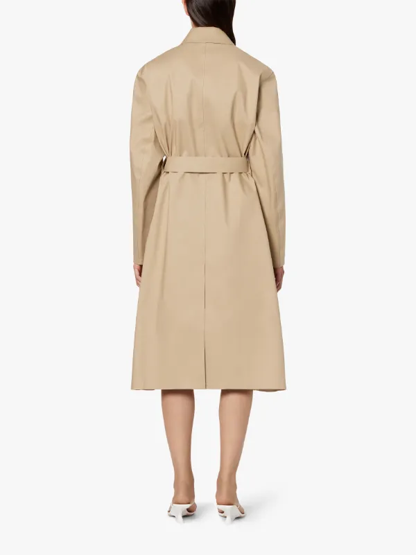 MAISON MARGIELA Fawn Bonded Cotton Oversized Trench Coat