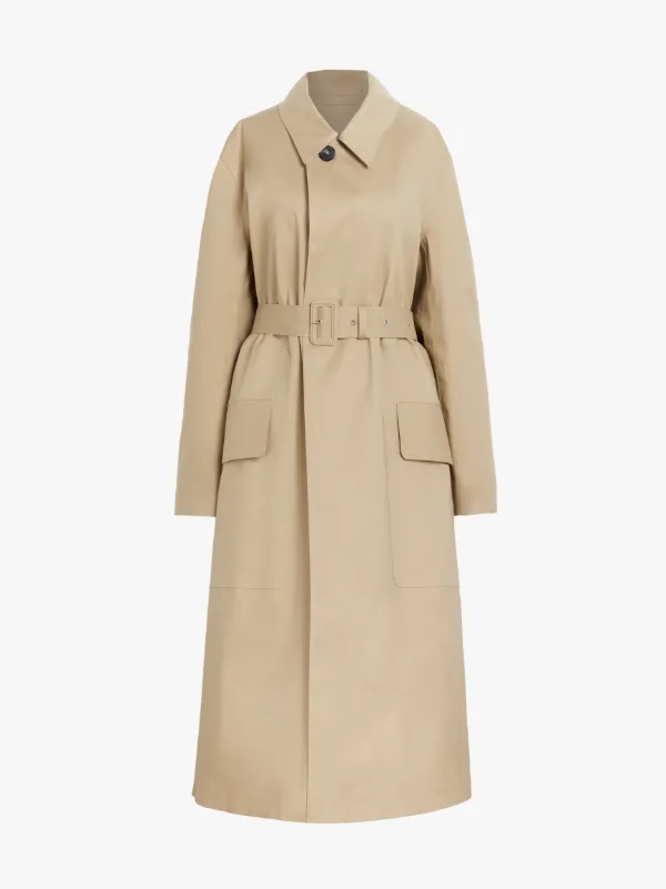 MAISON MARGIELA Fawn Bonded Cotton Oversized Trench Coat