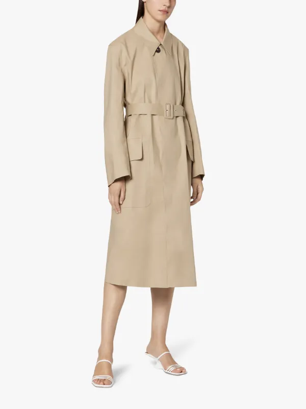 MAISON MARGIELA Fawn Bonded Cotton Oversized Trench Coat