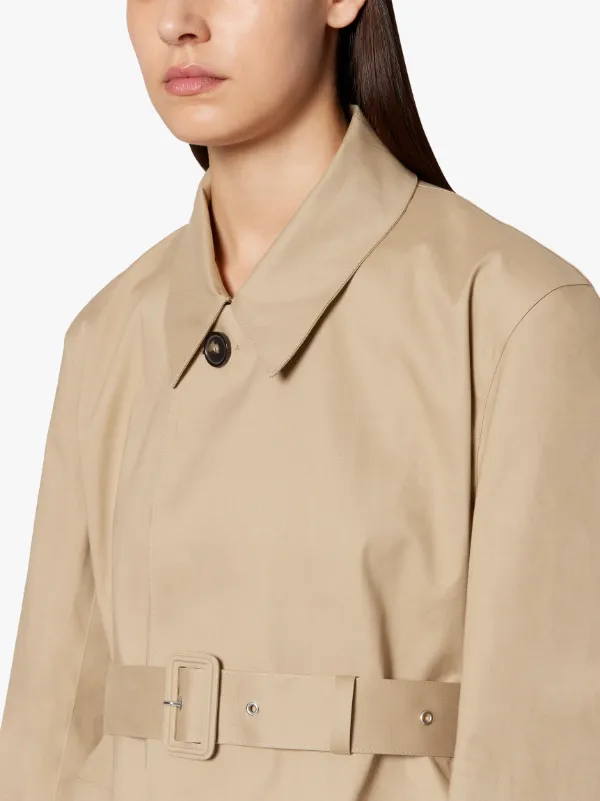 MAISON MARGIELA Fawn Bonded Cotton Oversized Trench Coat