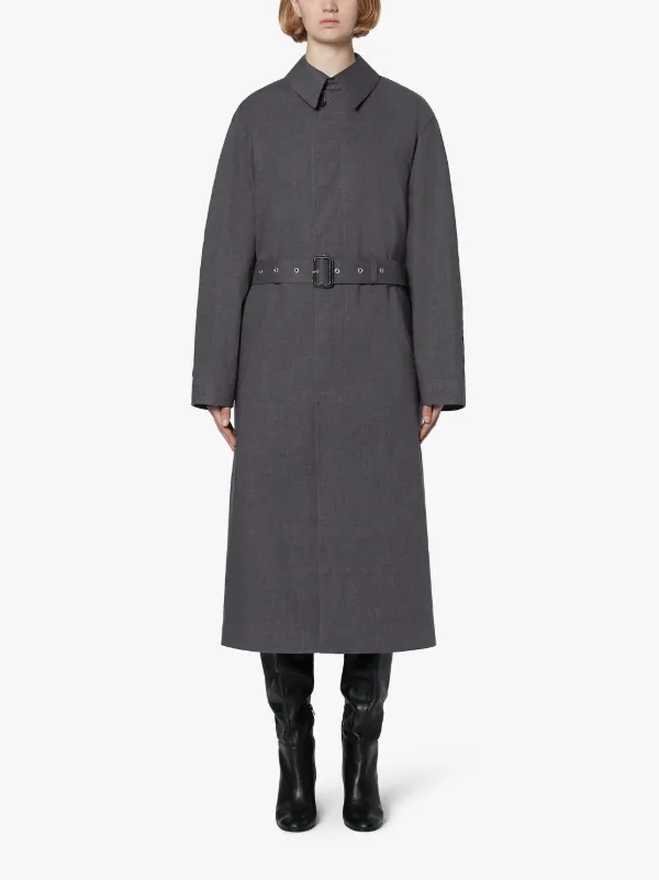 MAISON MARGIELA Grey Bonded Cotton Oversized Coat | Mackintosh