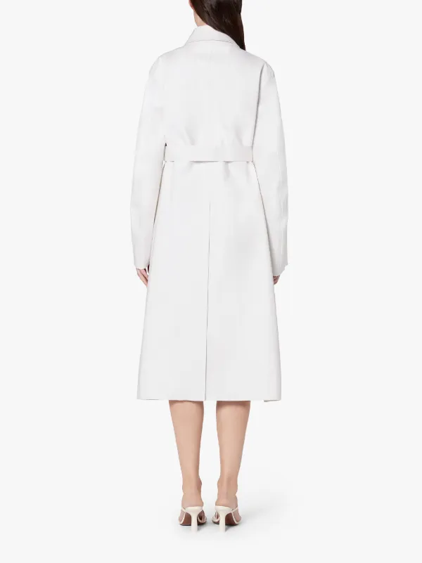 MAISON MARGIELA White Bonded Cotton Oversized Trench Coat