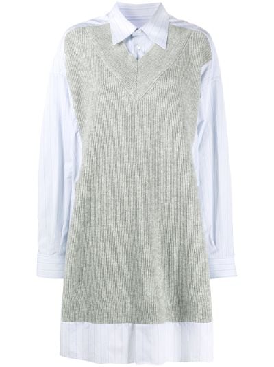 oversized shirt with knit front | Maison Margiela | Eraldo.com FR