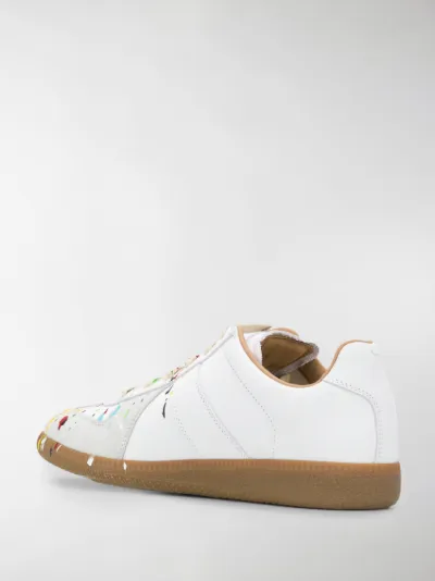 maison margiela high top paint splatter