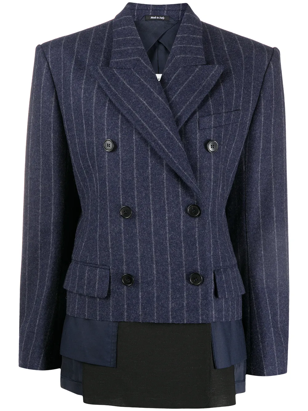 pinstripe double breasted blazer