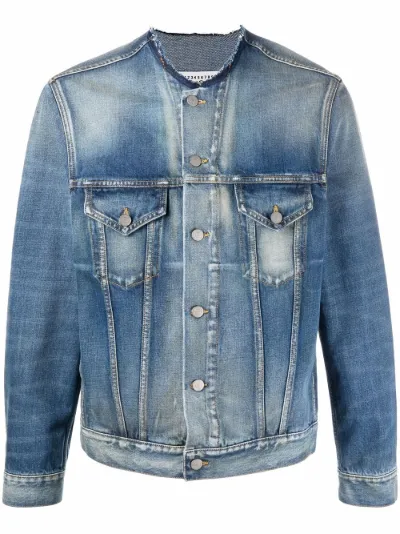 round neck denim jacket