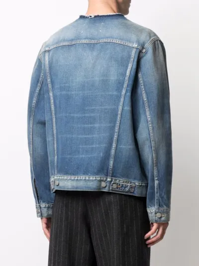 round neck jean jacket