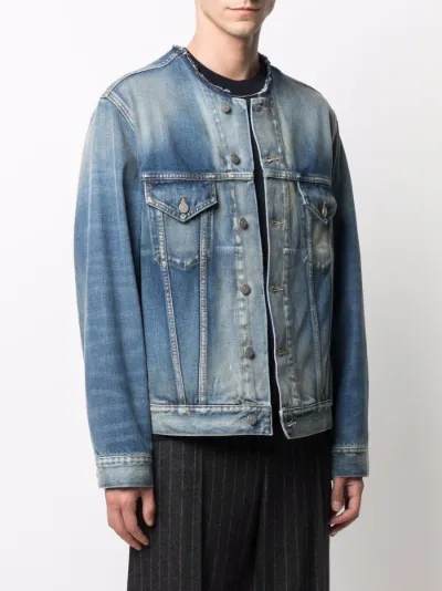 round neck jean jacket
