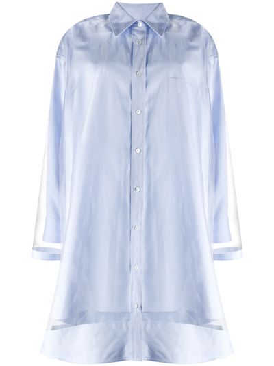 Maison margiela discount blue sheer shirt