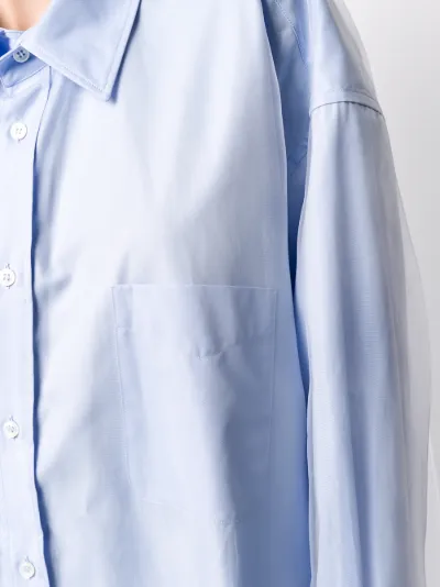 sheer-overlay shirt-dress | Maison 
