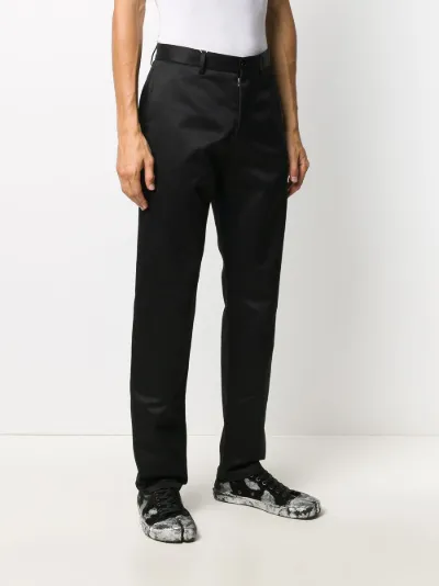 slim straight trousers