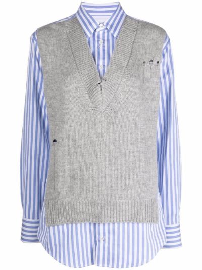 Spliced knit-detail shirt | Maison Margiela | Eraldo.com FR