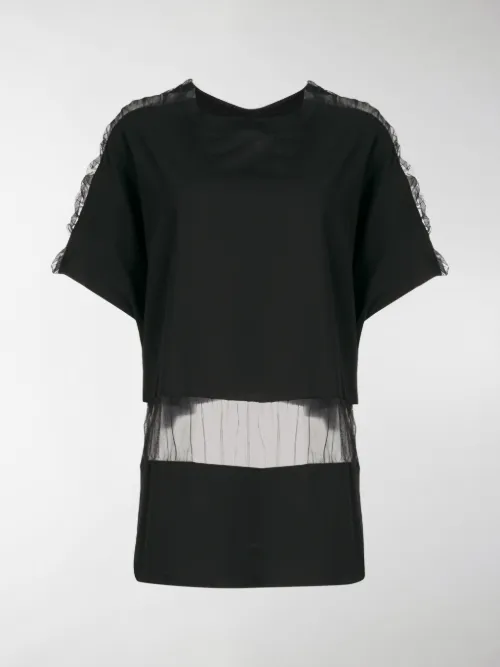 Maison Margiela - T-shirt con tulle