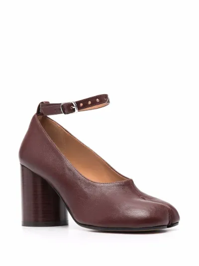 ankle strap pumps block heel