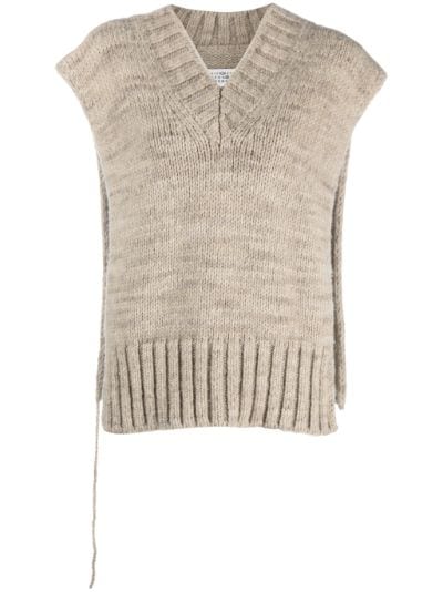 V-neck knitted top | Maison Margiela | Eraldo.com