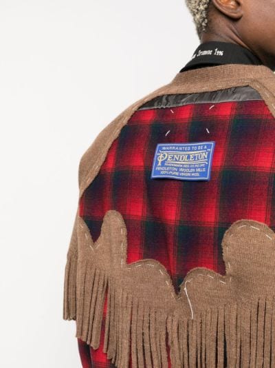 x Pendleton fringe-trim wool cardigan | Maison Margiela | Eraldo