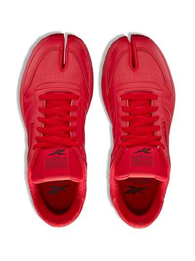 Maison Margiela X Reebok Tabi Leather Sneakers Red Modes