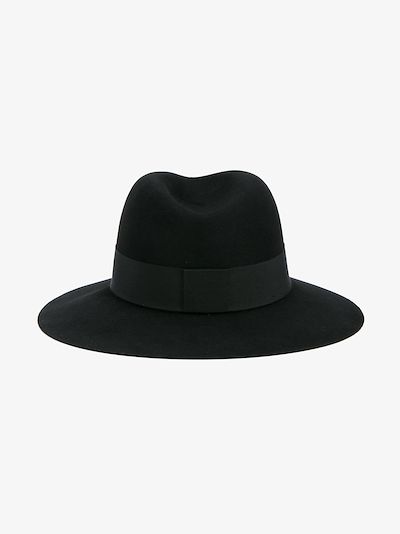 Black Felt Henrietta Fedora Hat展示图